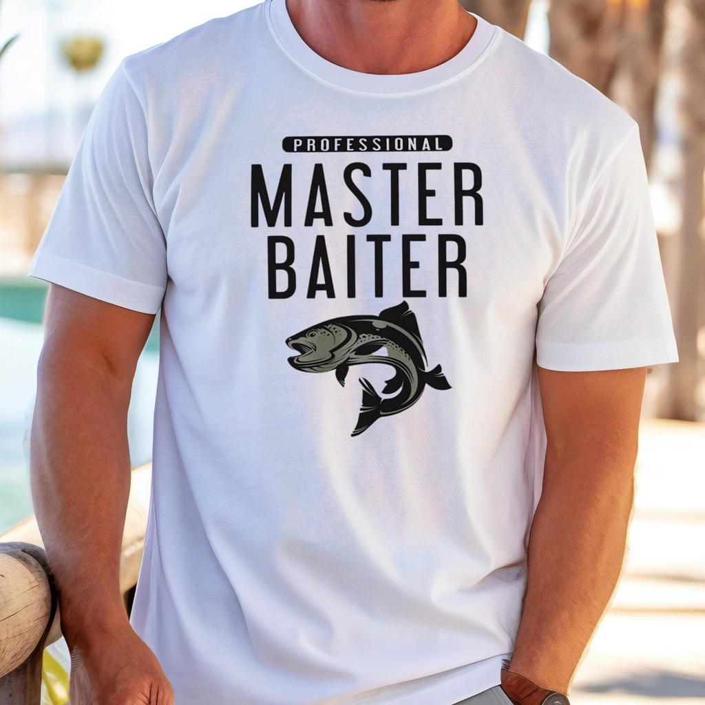 Master Baiter Fishing T-Shirt: Humorous Fish Graphic Tee