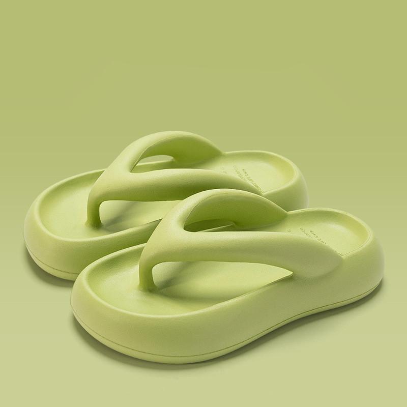 New Summer Outdoor Height Increasing Anti slip Beach slippers Women Super Soft EVA Thick Bottom Flip Flops for Women