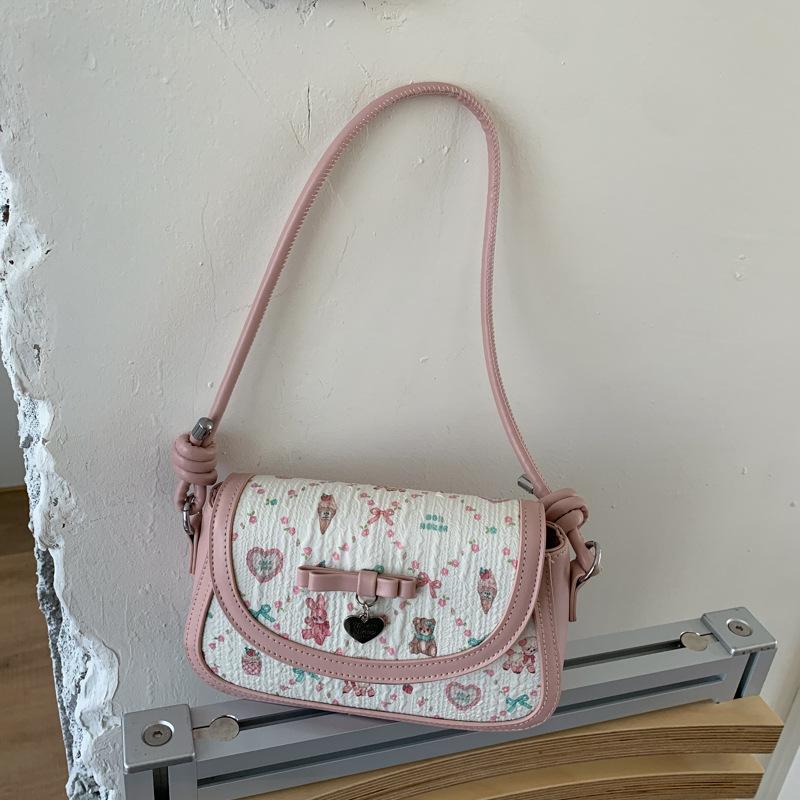 

Милая и крутая балетная сумка-мессенджер женская 2025 лето новая маленькая свежая розовая сумка-мессенджер на плечо с бантом розовый