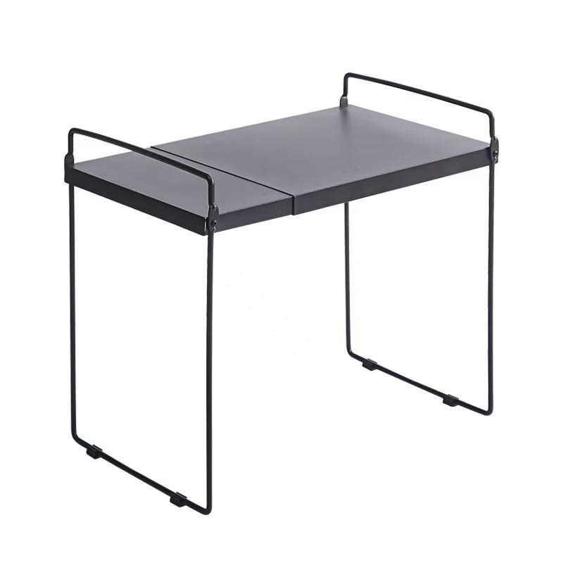 Retractable Microwave Oven Storage Rack with Seasoning and Utensil Organizer