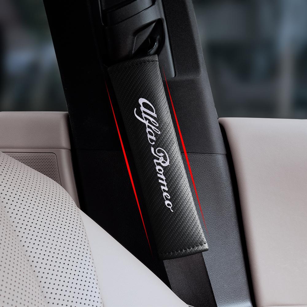 Car Stickers For Alfa Romeo 2pcs Car Seat Belt Cover Shoulder Protector Cushion Pad Auto Accessories For Alfa Romeo 159 Stelvio