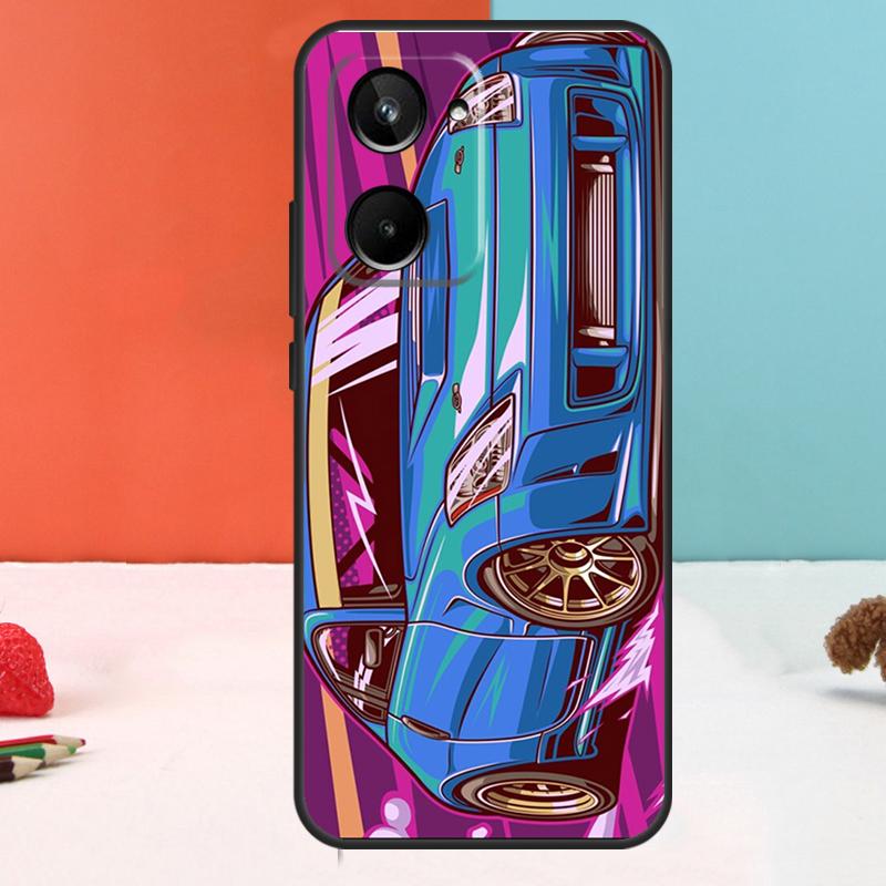 

JDM Legend Drift Car For Realme 11 12 Pro Plus 9 10 GT5 GT3 GT Neo5 C35 C31 C30 C33 C51 C53 C55 C21Y C25s Case Realme 11 Pro Plus