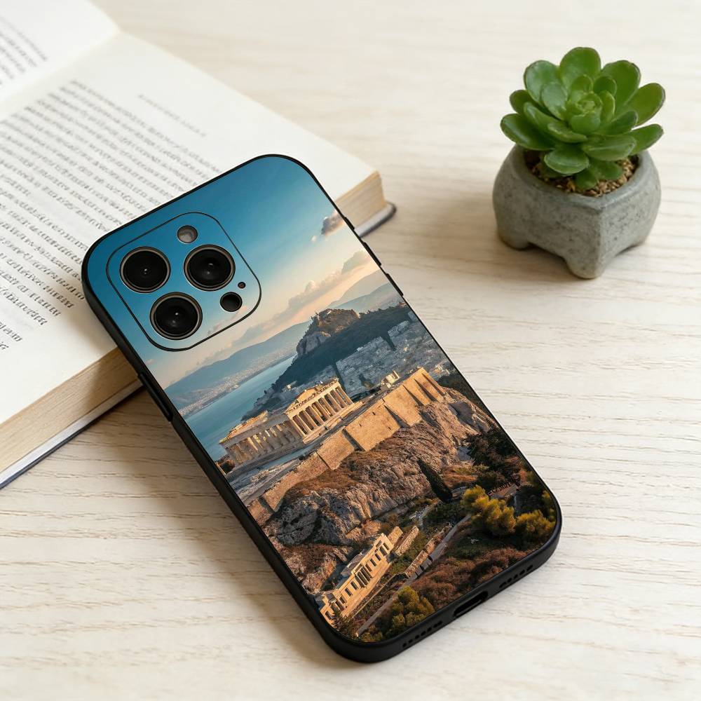 Acropolis of Athens Phone Case Silicone Soft For IPhone 17 16 15 14 13 12 11 X XR Plus Pro Max Plus