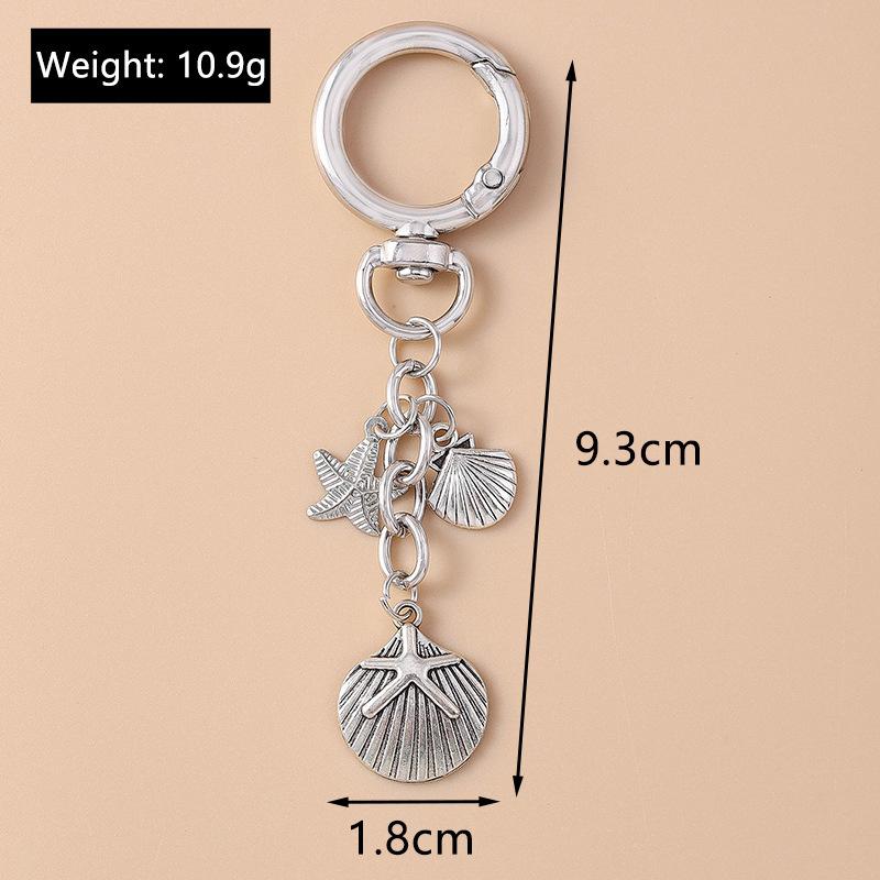 Fashion Starfish Shell for Women Men Car Key Pendant Accessories DIY Jewelry Gifts Bag Charm