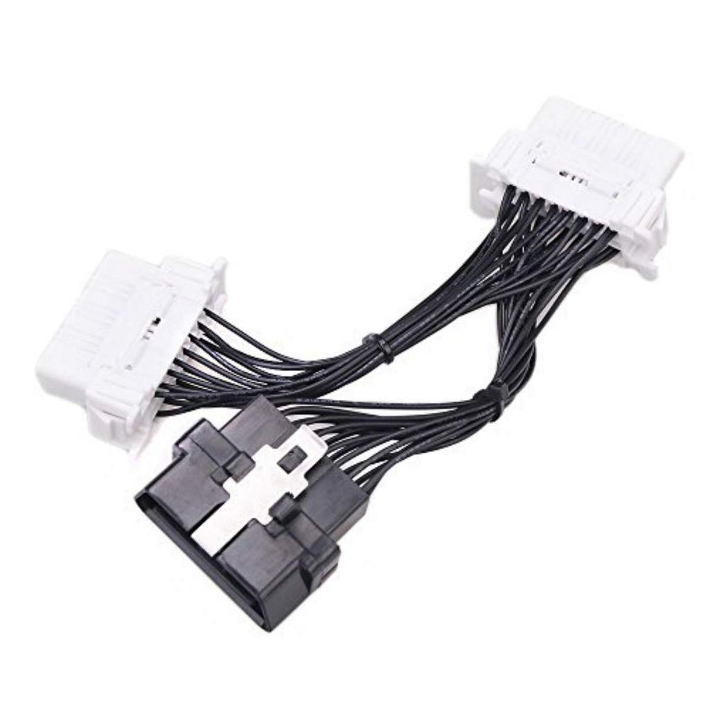 OBD2 OBDII J1962 Y Cable Connector 16 Pin Splitter Extension