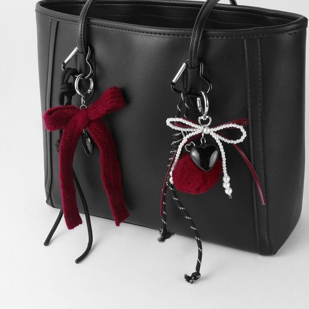 Cute Woven Rope Bow Keychain Sweet DIY Bag Chain Pendant Pendant