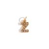 MamacitaSlay Cute Shiny Rhinestone Mini 26 Initial Letter DIY 316L Stainless Steel Charms Jewelry Accessories Round Chain Women