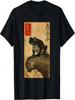 Japanisches Holzschnitt-Kunst-T-Shirt mit einem Frosch und japanischen Kanji
