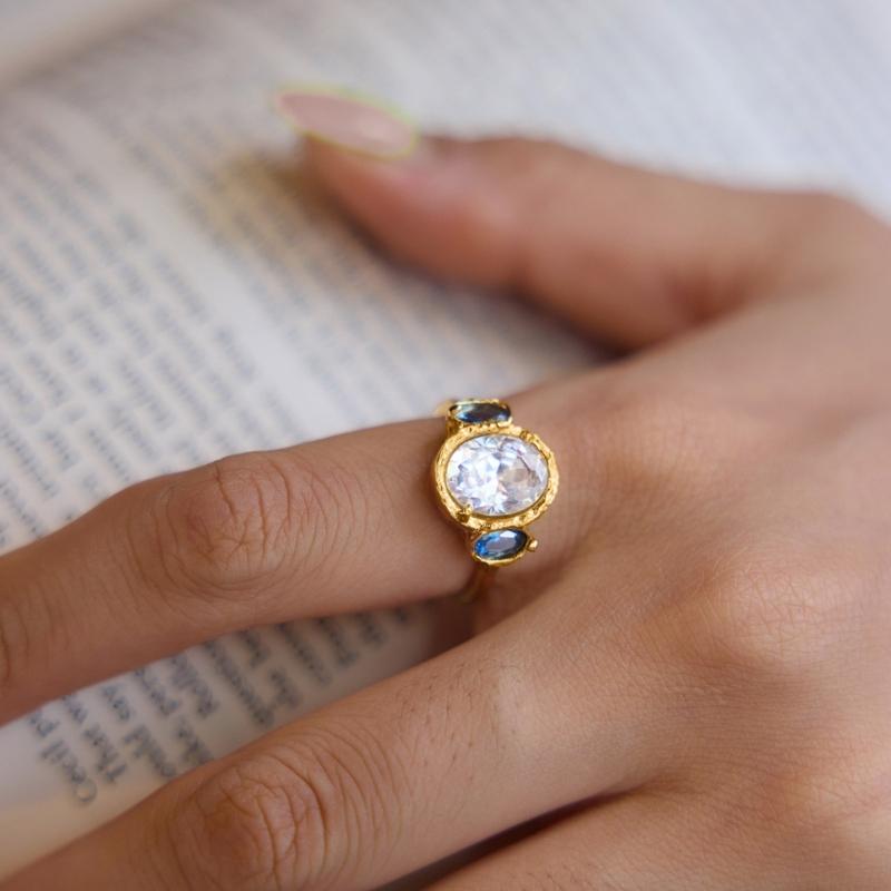Daily Wear Fashion Ring for Women, Decorative Stone Jewelry Accent for Party Styling and Elevated Evening Looks