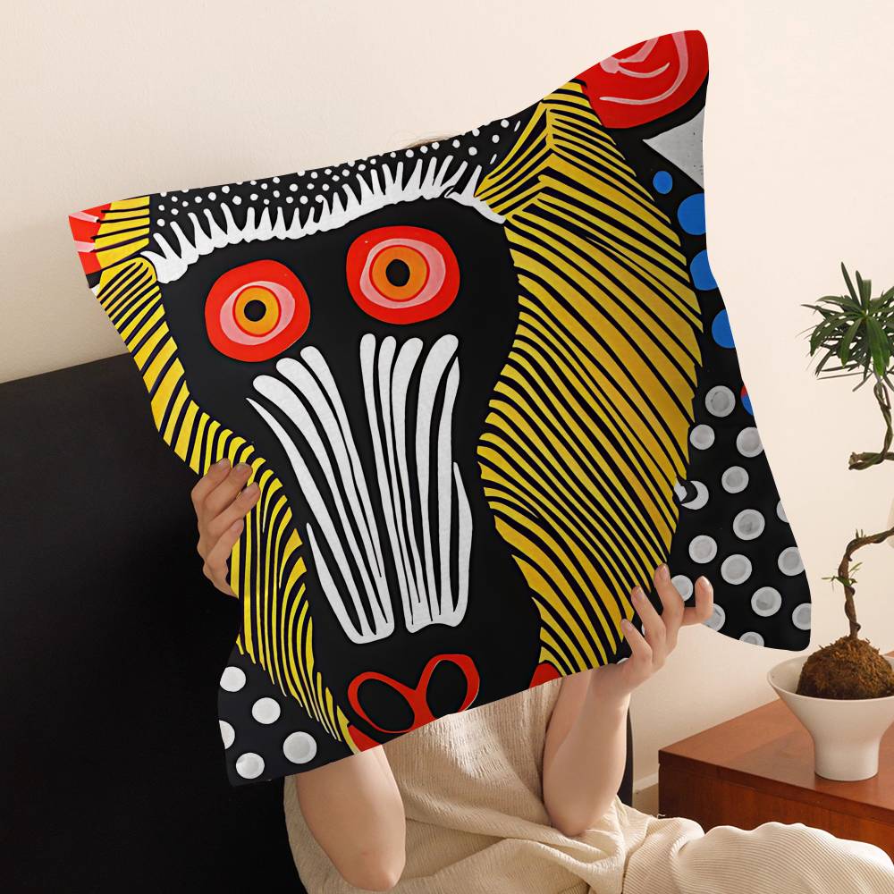 Pop Artist Yayoi K_Kusama Decorative Room Aesthetics Pillow Case Home Decor Bedroom Sofa Bed Couch Pillow Cover 45X45