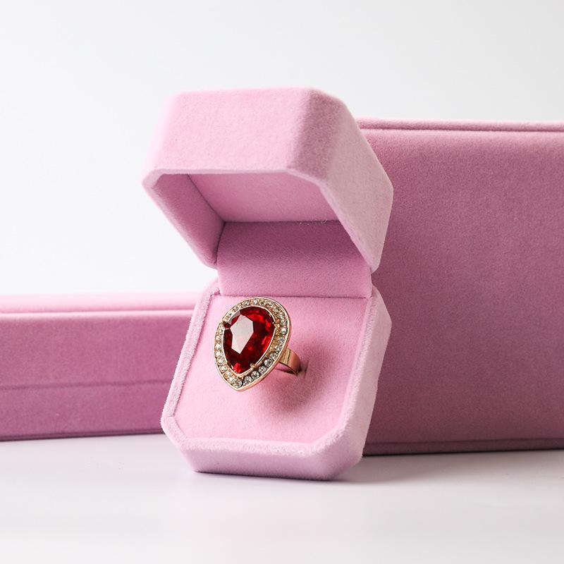 Samt Schmuckschatulle für Ringe, Halsketten, Armbänder, Anhänger und Ohrringe