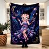 Betty Boop Print Blanket - Soft & Comfortable, for Bedroom, Travel, Sofa, Home Decoration - Birthday Christmas Gift for Friend