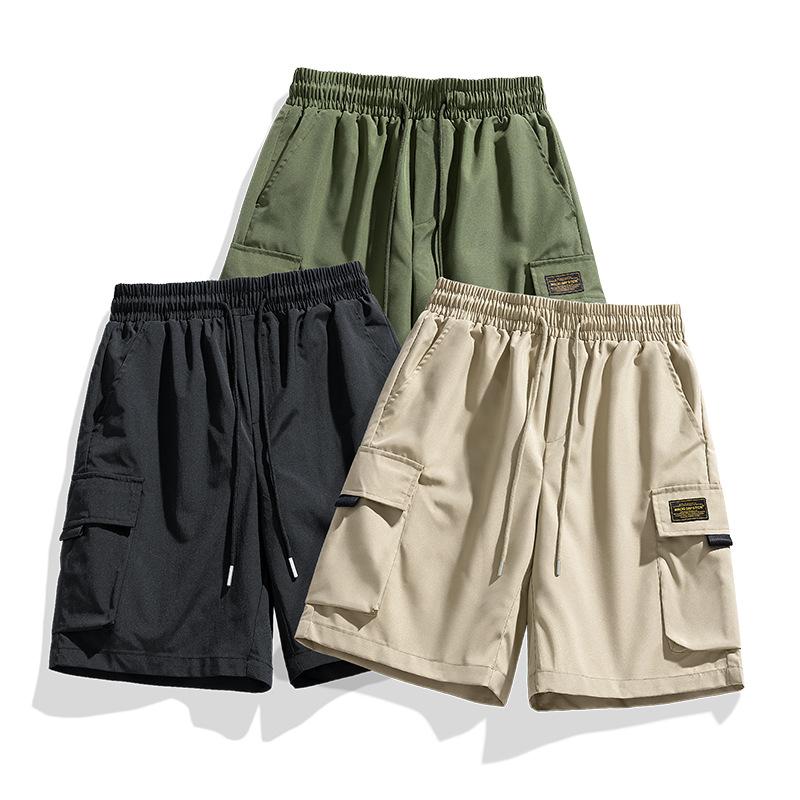 Summer Workwear Shorts, Trendy and Fashionable Straight Leg Wide Leg Capris, Youth Sports and Leisure Shorts