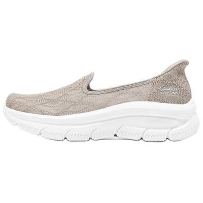Modern DLux Leisure Slip-Ins Comfortable Versatile Durable Low-Top Casual Shoes Women Sneaker Gray Brown 159287-TPE