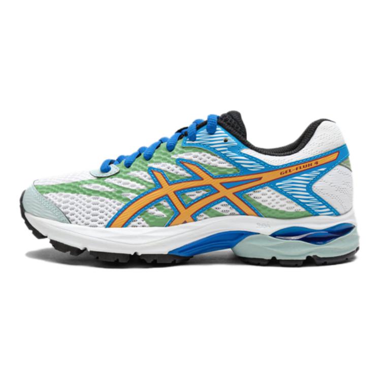 New Asics Gel Flux 4 Rebound Support Breathable Low Top Kids' Running Shoes White Blue 1014A321-102