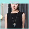 Elegant Korean Fashion Long Pendant Necklace With Unique Geometric Design For Women