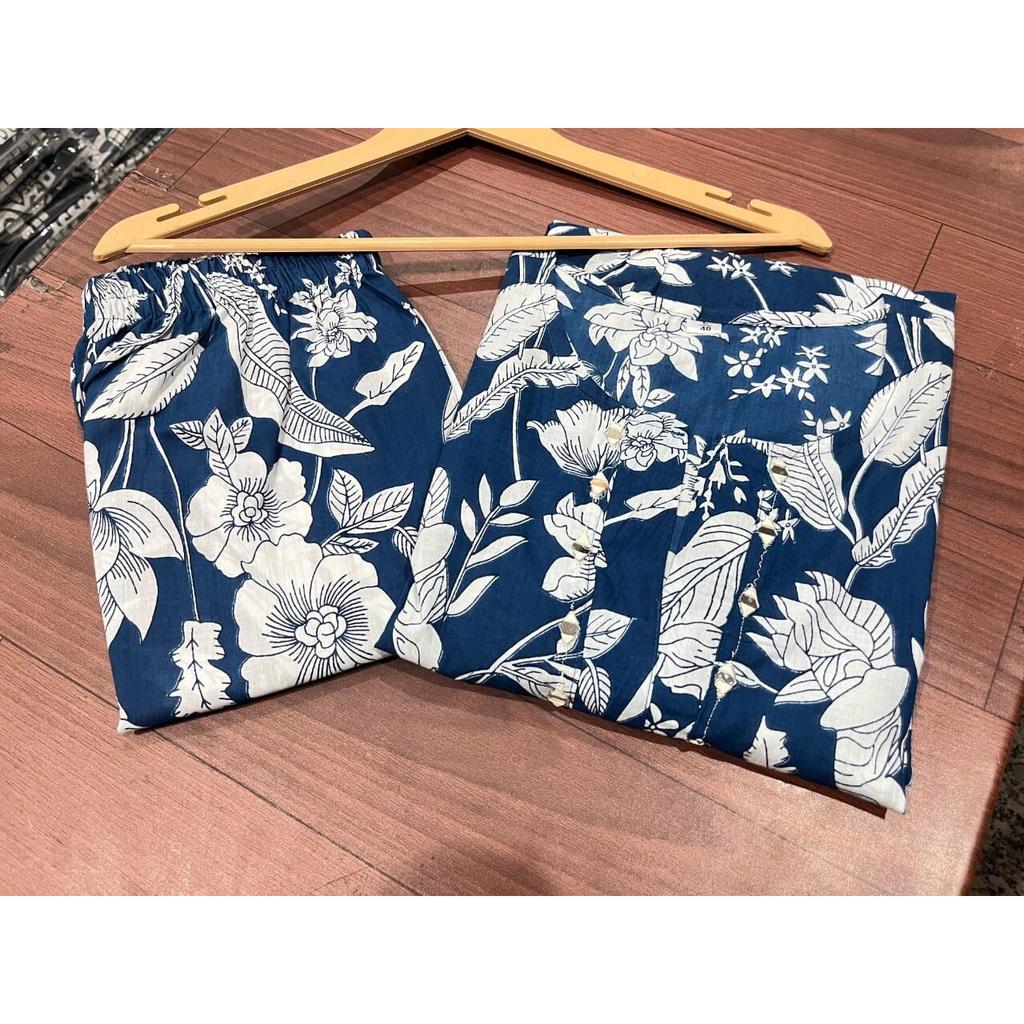 Women Designer Top Tunic Kurta Pant Cord Set Indian Party Wear Cotton Kurti VF-20230