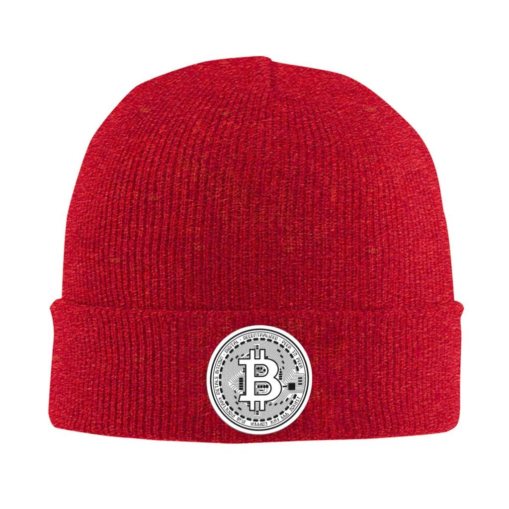 Bitcoin BTC Crypto Currency Warm Knitted Cap Fashion Bonnet Hat Autumn Winter Outdoor Beanies Hats for Unisex Adult