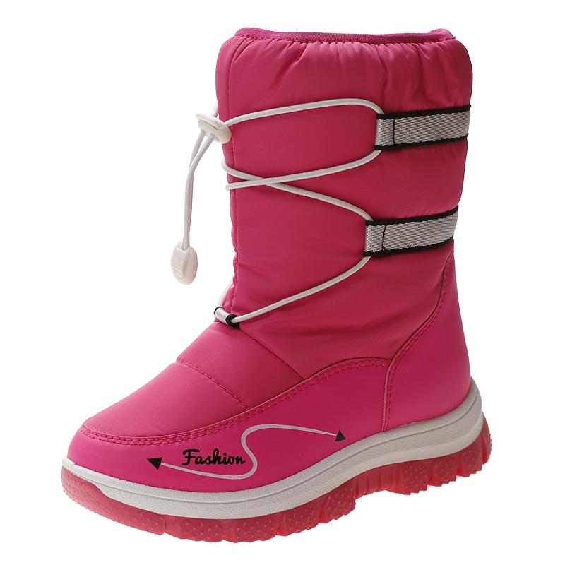 Winter Platform Girls Boots Fashion Casual Nonslip Outdoor Activity Shoes Children Plus Velvet Warm Waterproof Snow Boots