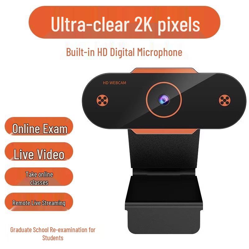 HD-Webcam mit integriertem Mikrofon für Desktop, Laptop und Live-Streaming.