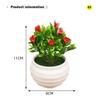 New 6 Colors Artificial Potted Plant 8*11cm Plastic Simulated Tree Ornaments Bonsai Flowers Pot