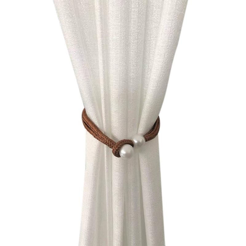 Bead Curtain Holders Woven Curtain Tapes Tiebacks with Drawstring  Decorative Curtain Holder for Home Window Decorations