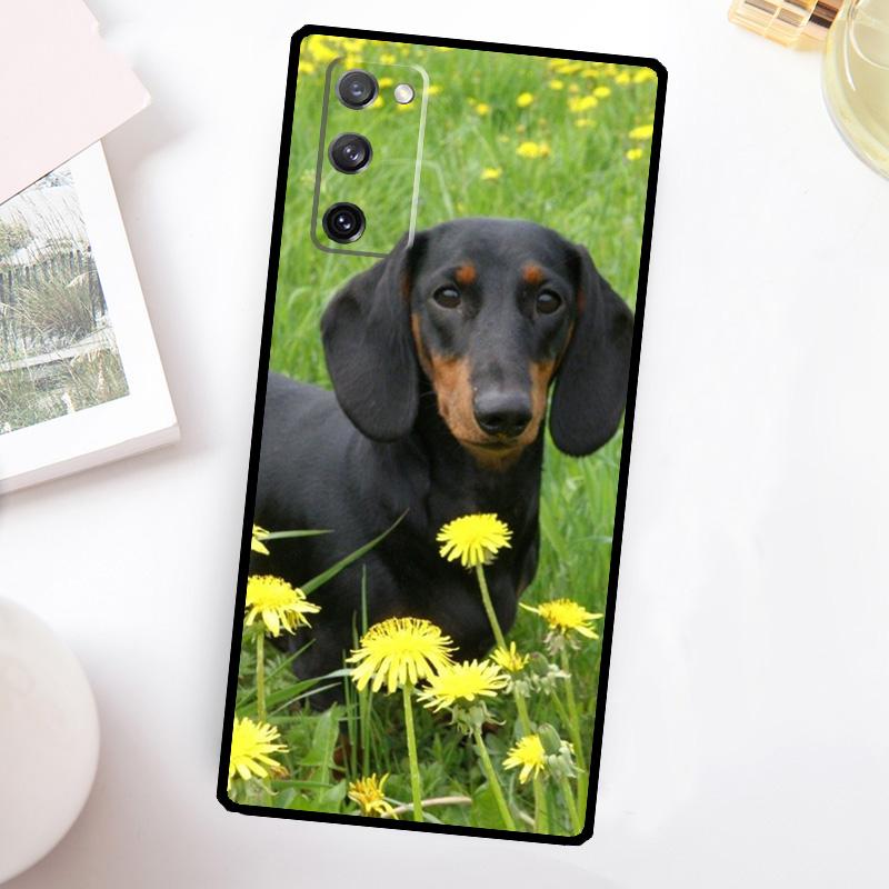 Cute Dachshund Teckel Dackel Dog Case For Samsung Galaxy S24 S23 S22 Ultra S21 S20 FE Note 10 Plus Note 20 S8 S9 S10 Cover