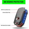 Key Fob Cover Case Fit for Kia Ceed Cerato Forte Niro Seltos Sorento Soul Sportage Telluride K5 Keyless Entry Remote Case Holder ABS Carbon Fiber