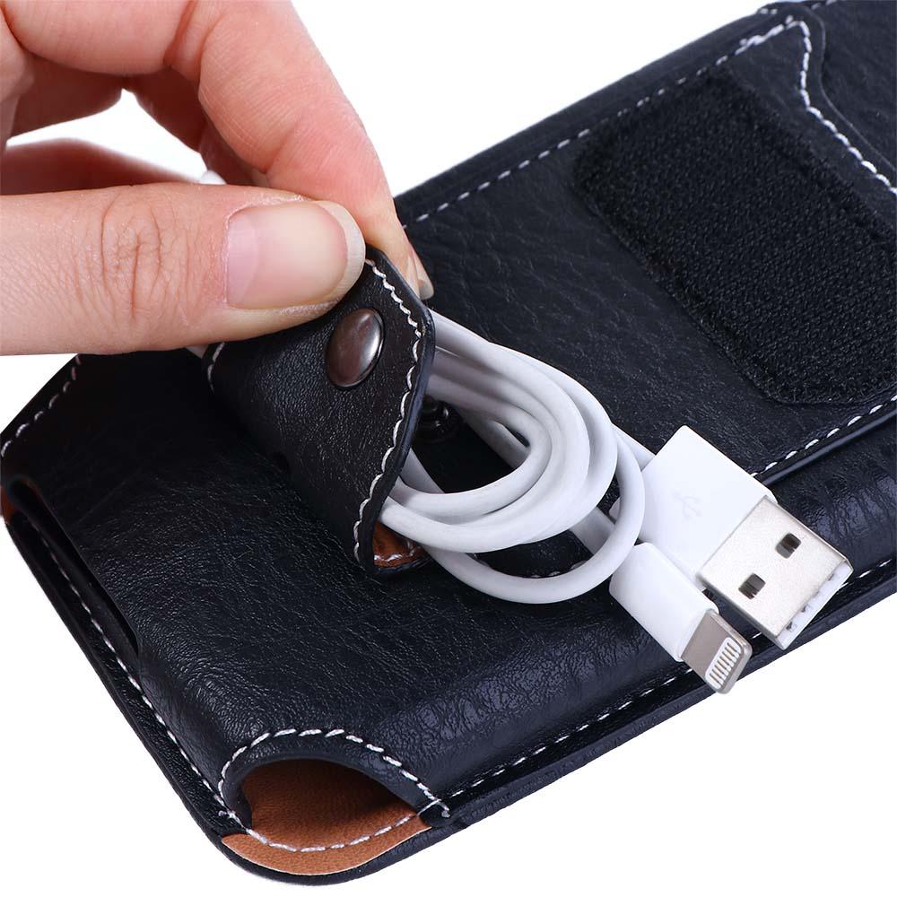 Camping Wallet Pouch Multifunctiona Cards Holder Waist Bag Leather Phone Case Bum Bag Flip Pockets