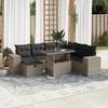 VidaXL Garden Lounge Set 8 Pcs with Light Grey Cushions Wicker 3275322