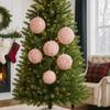 Pink Christmas Tree Pendant Foam Christmas Balls Ornaments Christmas Spheres  Holiday Ornament