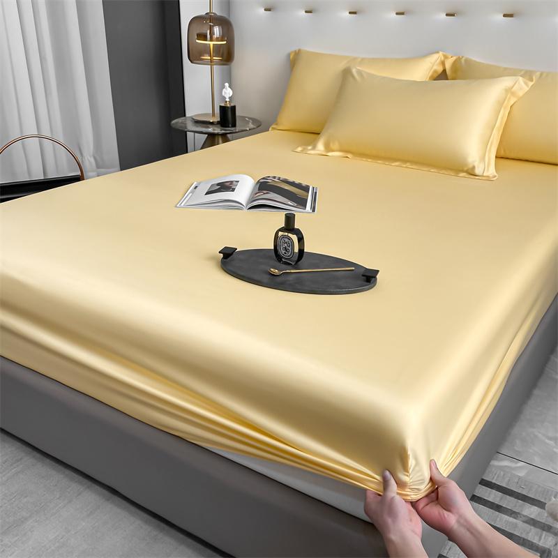 3pcs Set 100% Bamboo Mattress Protector Mattress Cover Fitted Sheet with Elastic Band Bedsheet 1000 Thread Count Queen King Size