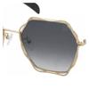 TOUS Brand Logo Metal Irregular Sunglasses Women's Gold STO445570300
