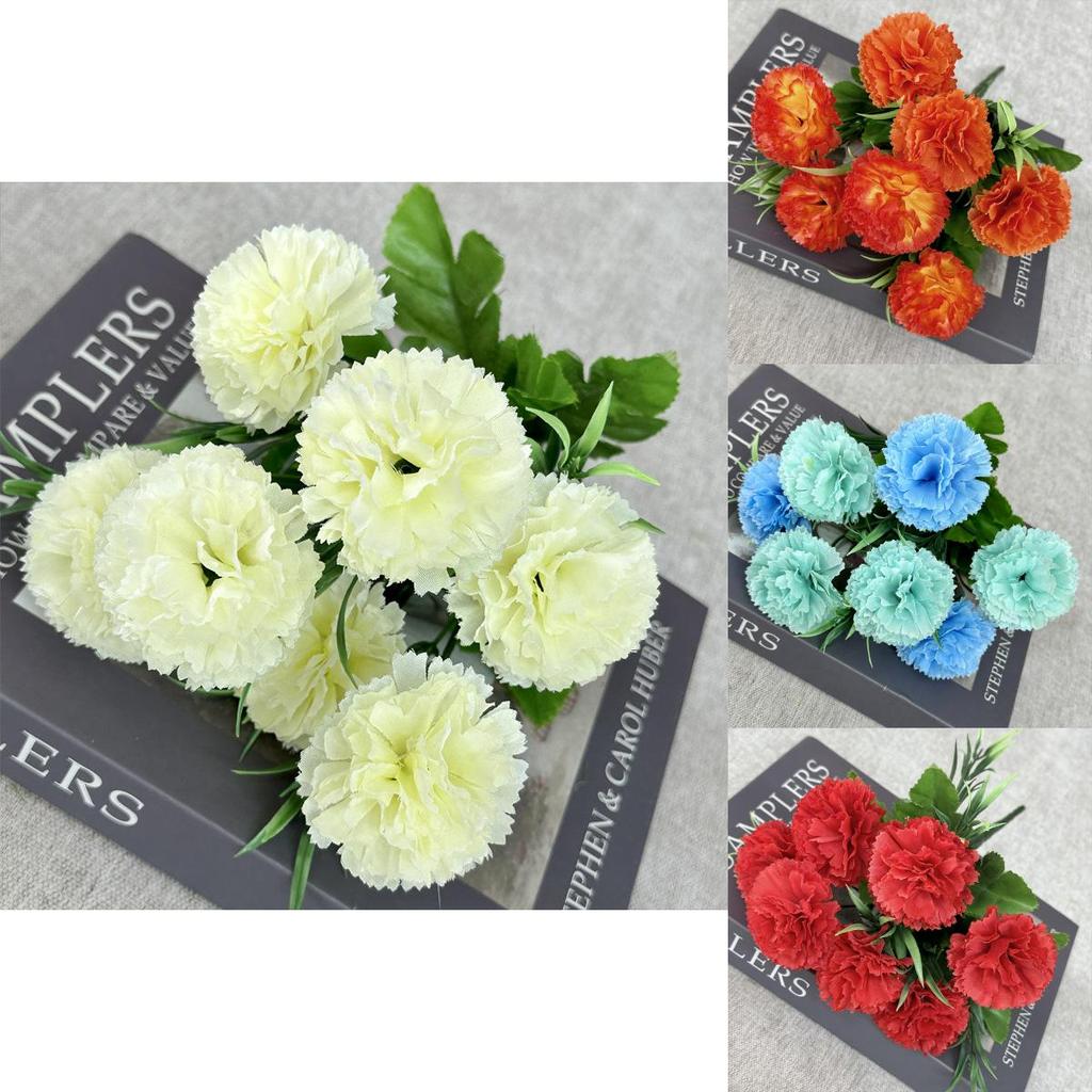 Artificial Carnation Flowers For Living Room Decor With Handcrafted Silk For Home And Event Use