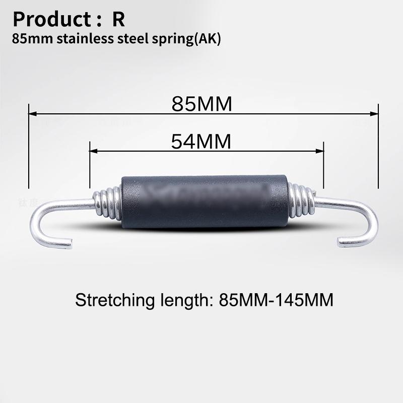 43mm-85mm Stainless Steel Rotatable Motorcycle Exhaust Spring Hooks For Front/Middle Link Pipe Muffler