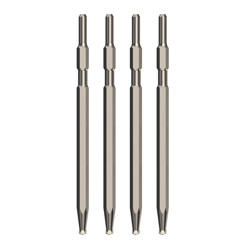 Hexagonal 0810 Jackhammer Chisels: Pointed & Flat Alloy Chisels 17x260mm