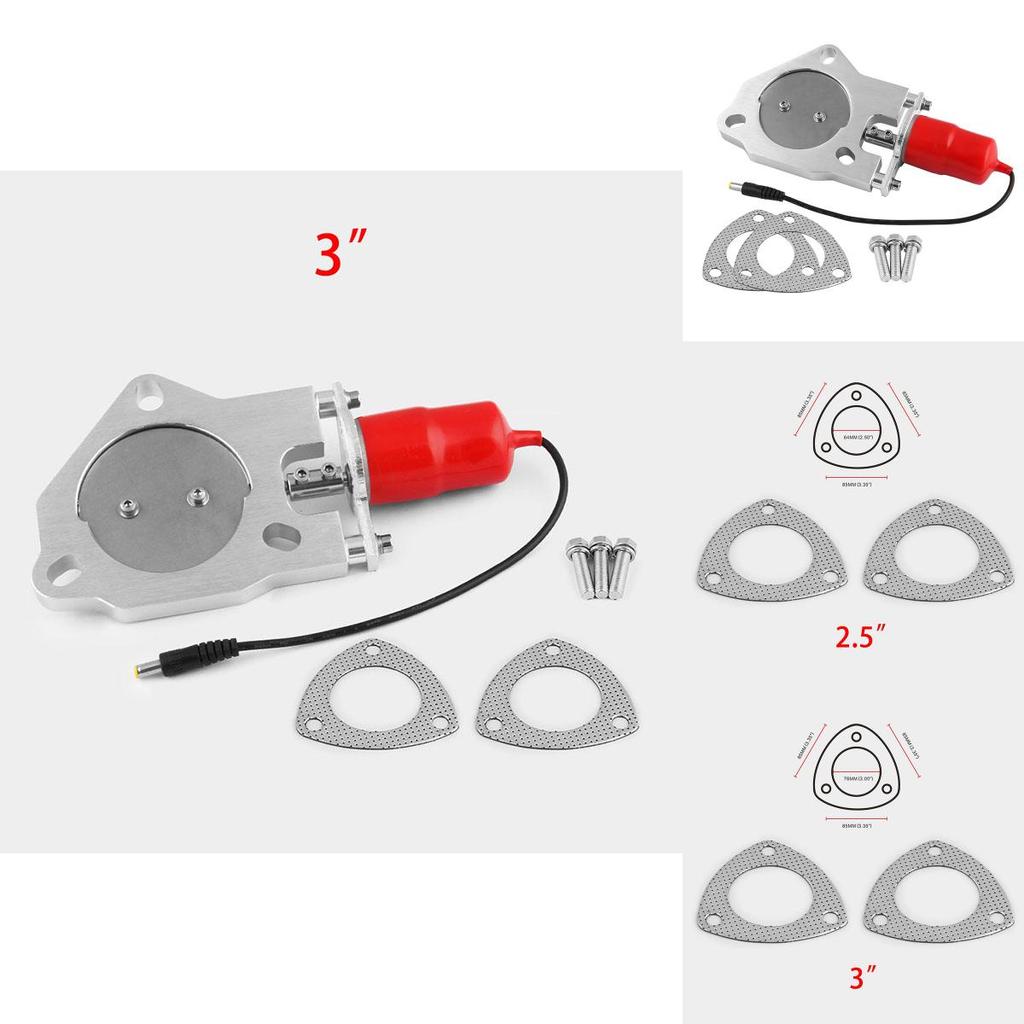 Premium Qualität 2,5"/3" Elektrische Auspuffklappe mit Fernbedienung Ventilmotor für Universelle Passform