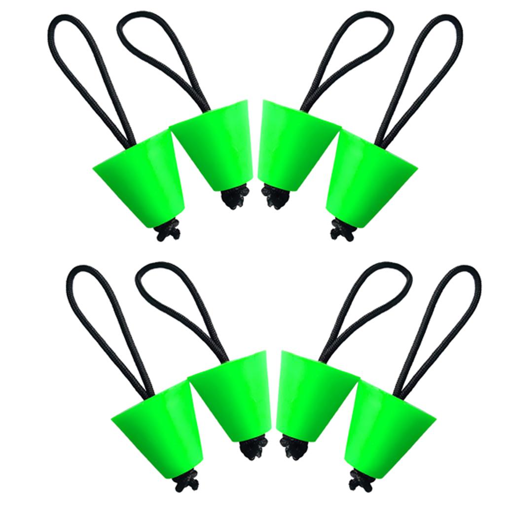8 Pieces Green Rubber Universal Kayak Scupper Drain Holes Stopper Bung