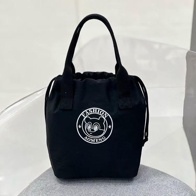 1Pc Cute Bear Lunch Box Bag Student Hand-Held Aluminum Foil Insulated Lunch Box Bag Large Capacity Lunch Box Bag