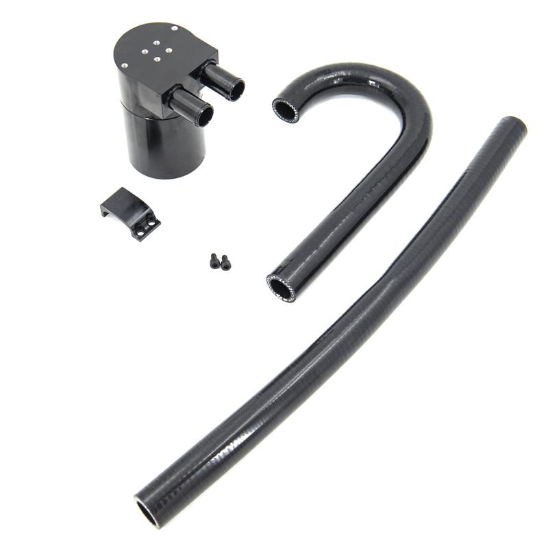 Black Aluminum Alloy Reservior Oil Catch Can Tank with Radiator Hose for BMW N54 335i 135i E90 E92 E82 2006-2010