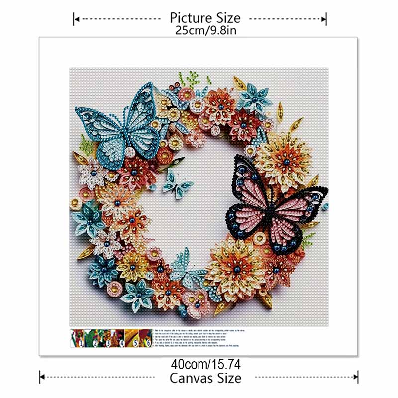 New Arrival 5D DIY Full Circle Diamond Painting "Butterfly Circle" Embroidery Cross Stitch Home Decor Gift