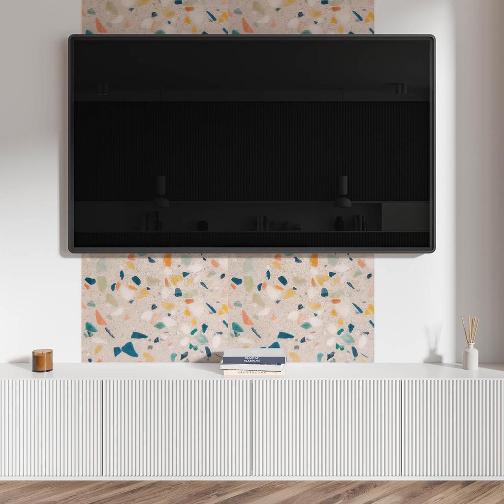 Samoprzylepny Element Dekoracyjny Winylowy Do Domu 120X60 Cm Wzór Z Kolorowymi Fragmentami
