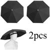2pcs Adjustable Head-Mounted Umbrella Hat, Suitable for Fishing, Camping, And Gardening. Windproof ABS Material with Elastic