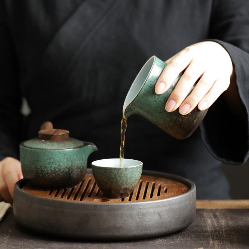 300ml Ceramic Fair Cup Coarse Pottery Tea Divider Vintage Tea Sea