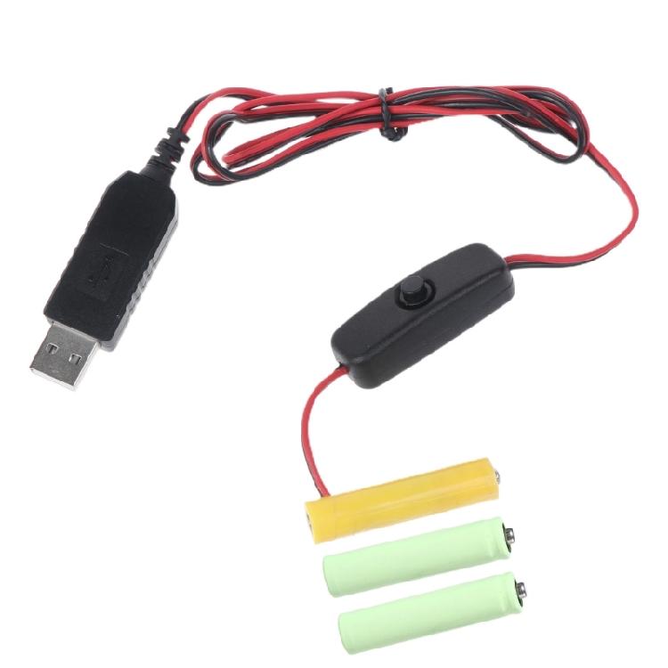 

USB-источник питания 4,5 В Замена батарейки LR03 для светодиодной лампы, часов, игрушки 1