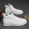 Fashion Men Casual Leather Flat Designer Shoes Waterproof Lace Up Chunck Ankle Boot Outdoor Walking Boot Antiskid Casual Work Daily Shoe