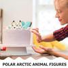 SEWACC 10-Piece Set Penguin Miniature Figurines, Resin Material, Micro Landscape Decoration, Educational Children's Animal Toy, 2.36 x 1.57 x 0.79