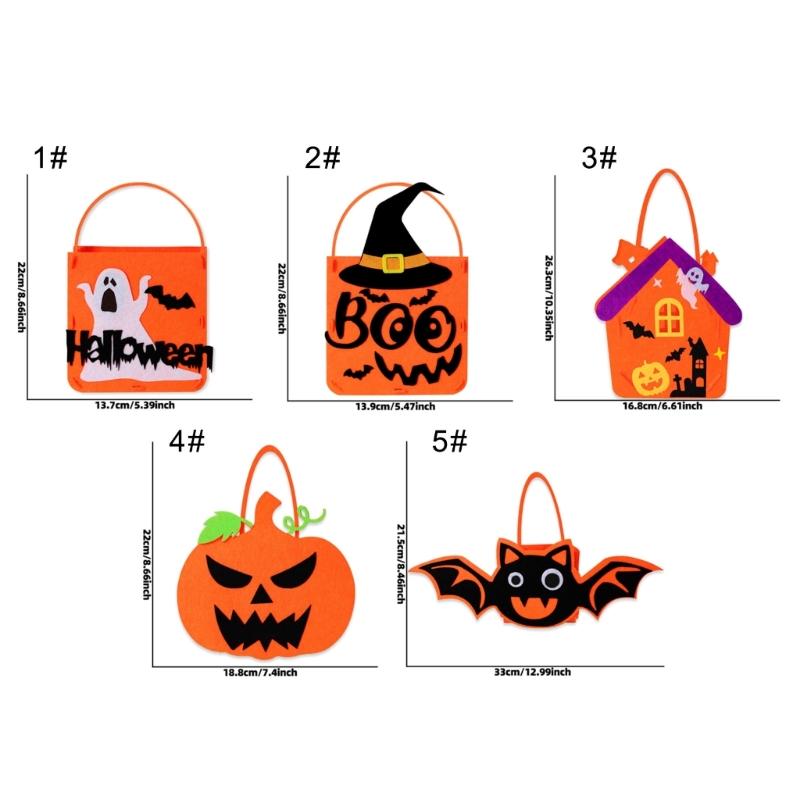 Large Capacity Halloween Favor Bag With Eerie Designs Thin Pliable Storage For Trick Otherwise Treat