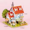 Paper 3d Three-dimensional Puzzle Cartoon Mini Building Cabin Model Children Handmade DIY Children's Assembly Card Toy Gift