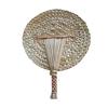 Handmade Weaving Fan Natural Bamboo Raffia Hand Fan Chinese Style Woven Palm Leaf Handheld Fan Summer Cooling Fan Wedding Party Decoration